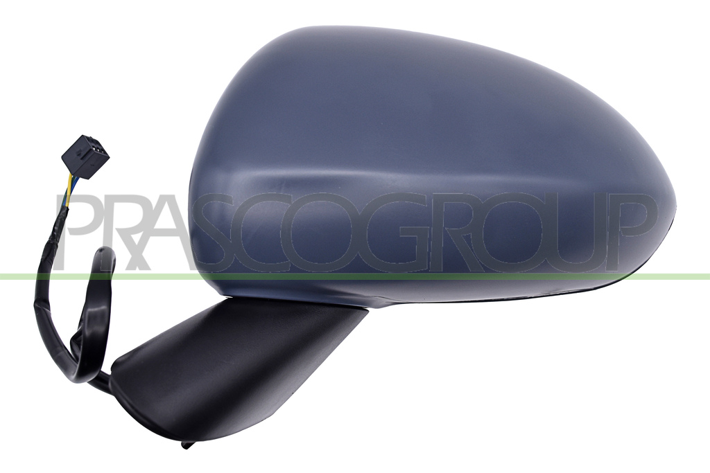 RETROVISORE SINISTRO-ELETTRICO-CALOTTA BIANCA-CON PRIMER-BRACCIO NERO-6H3P