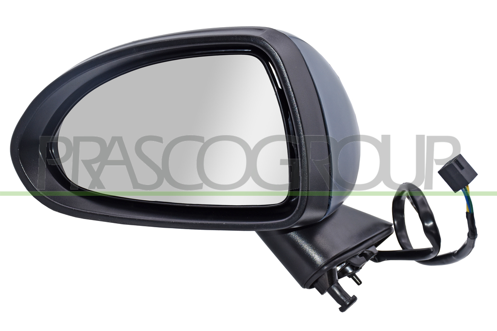 RETROVISORE SINISTRO-ELETTRICO-CALOTTA BIANCA-CON PRIMER-BRACCIO NERO-6H3P