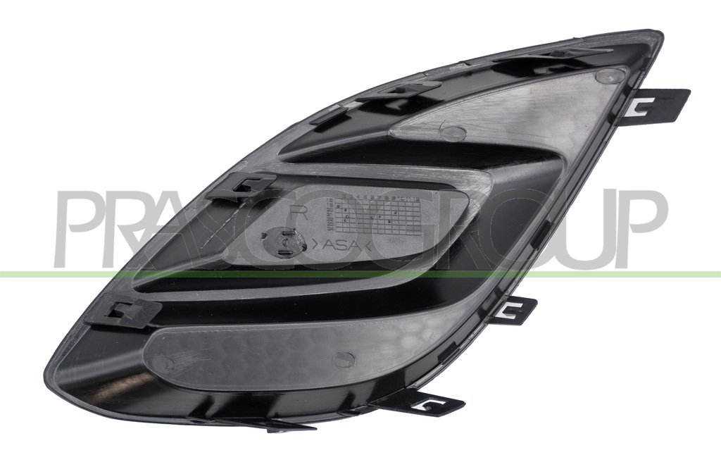 BUMPER GRILLE RIGHT-BLACK-WITHOUT FOG LAMP HOLE