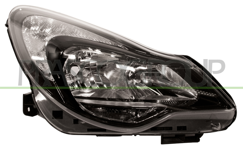 PROIETTORE DESTRO H7+H1-ELETTRICO-CON MOTORE-NERO
