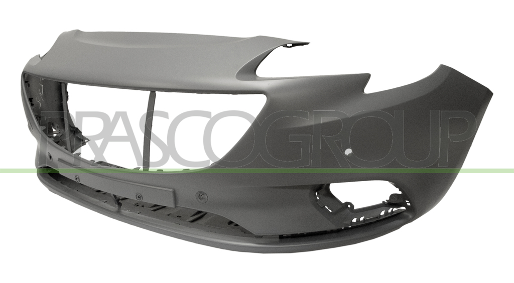 FRONT BUMPER-PRIMED-WITH TOW HOOK COVER-WITH 4 PDC+SENSOR HOLDERS-WITH 2 CUTTING MARKS FOR PARK ASSIST