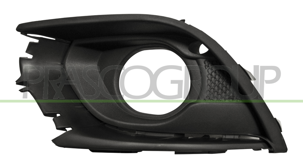 BUMPER GRILLE LEFT-BLACK-TEXTURED FINISH-WITH FOG LAMP AND MOLDING HOLES