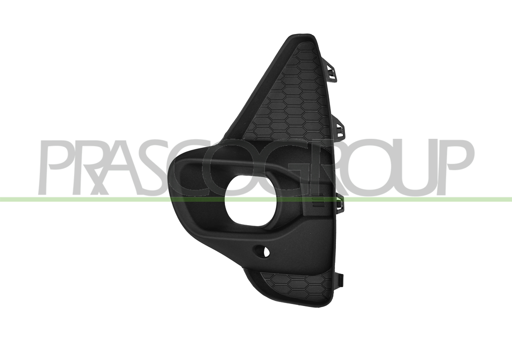 FRONT BUMPER GRILLE LEFT-BLACK-WITH FOG LAMP HOLE