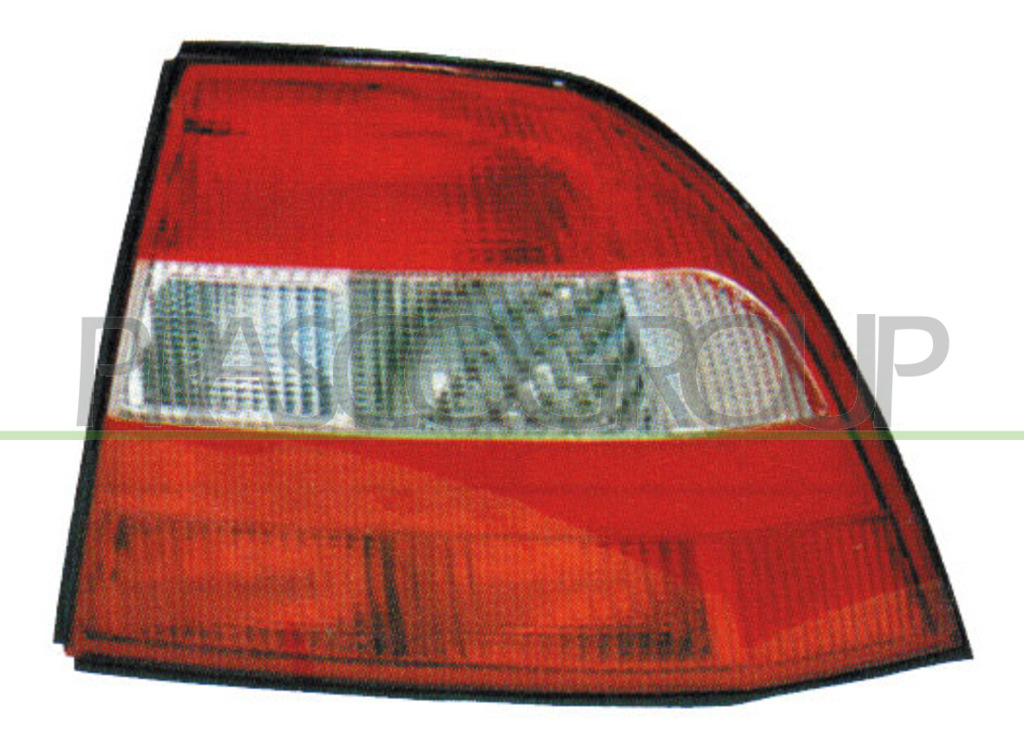 RUECKLEUCHTE RECHTS-OHNE FASSUNG-WEISS-ROT MOD. 4/5 TUERIG