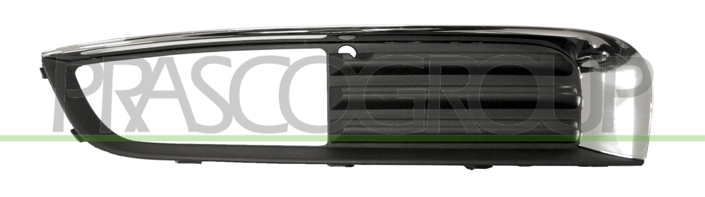 GRILLE GAUCHE NOIRE DE PARE-CHOCS-AVEC SIEGE ANTIBROUILLARD-AVEC MOULURE CHROMEE
