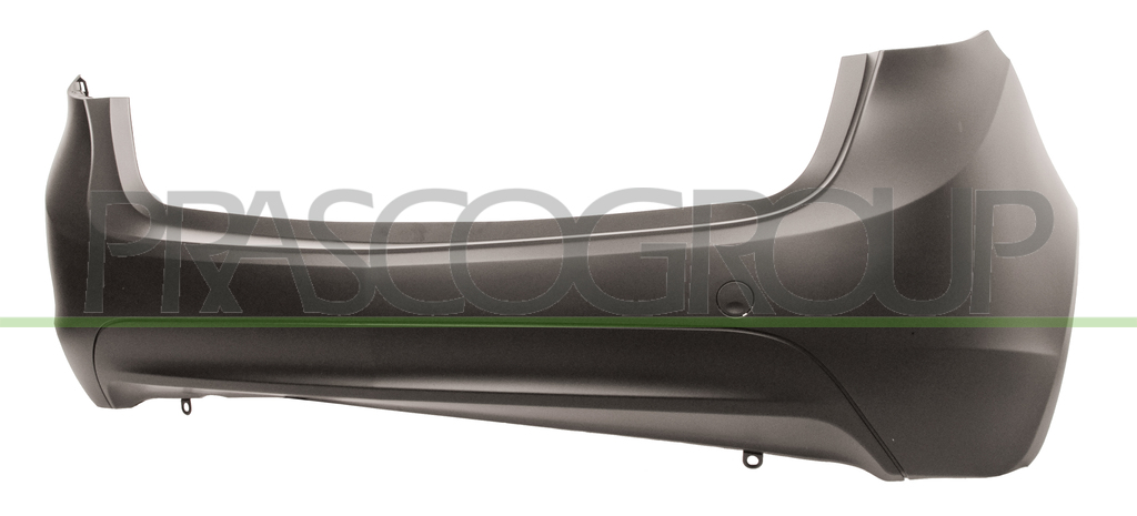REAR BUMPER-PRIMED-WITH TOW HOOK COVER-WITH SENSOR CUTTING MARKS