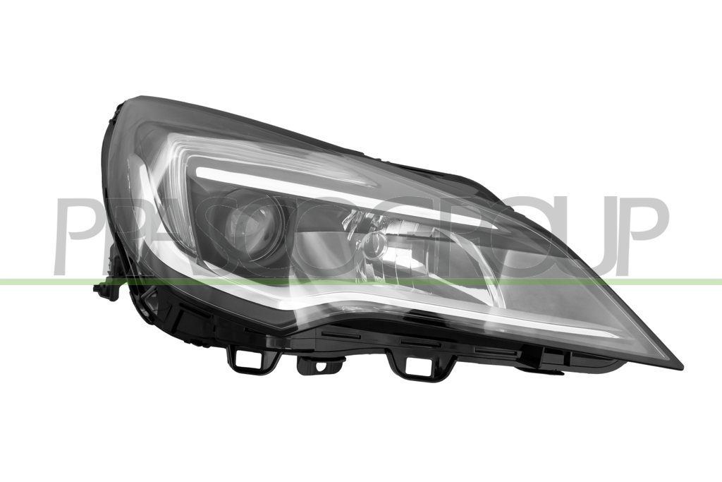 HEADLAMP RIGHT ELECTRIC H1+H7-WITH MOTOR-LED-BLACK