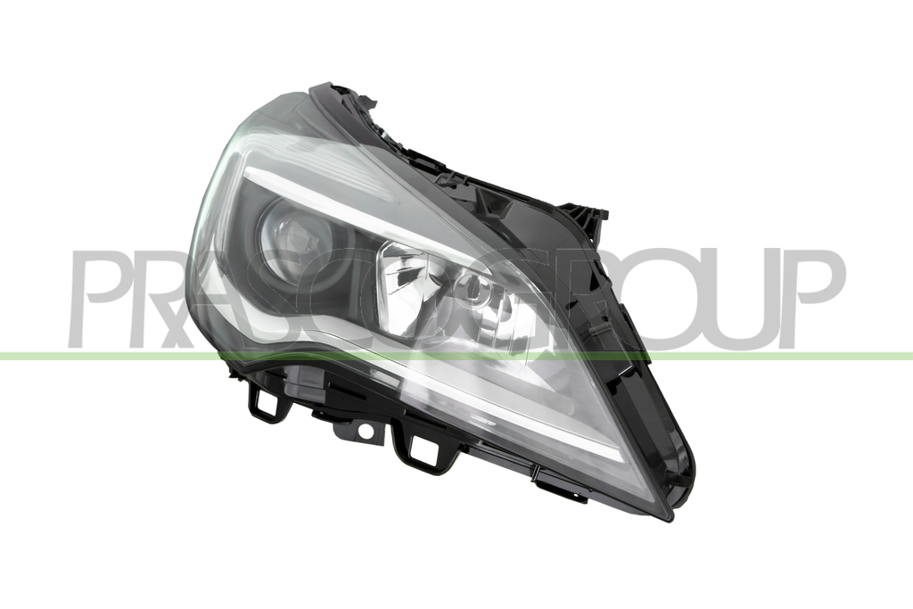 HEADLAMP RIGHT ELECTRIC H1+H7-WITH MOTOR-LED-BLACK