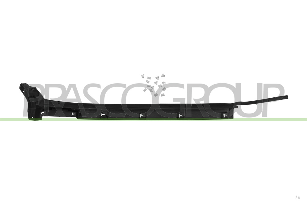 MOULURE LONGERON DE PORTE DROITE-PARTIE AVANT-NOIRE-STRUCTUREE