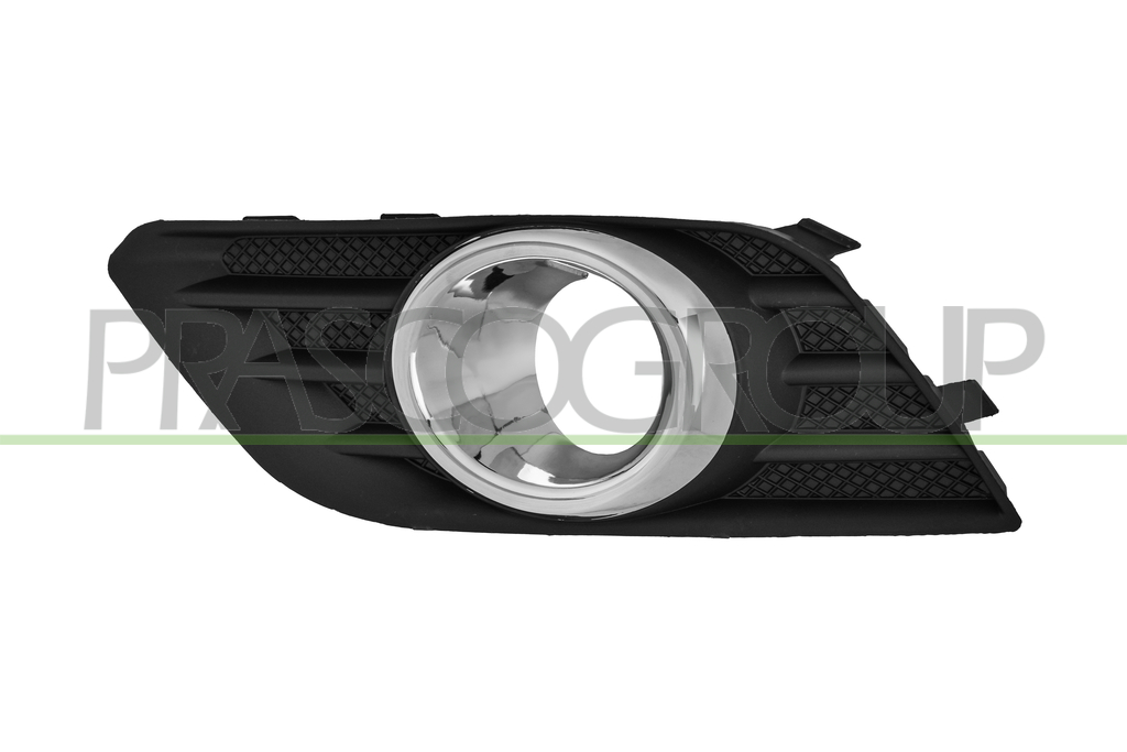 FRONT BUMPER GRILLE LEFT-BLACK-WITH FOG LAMP HOLE