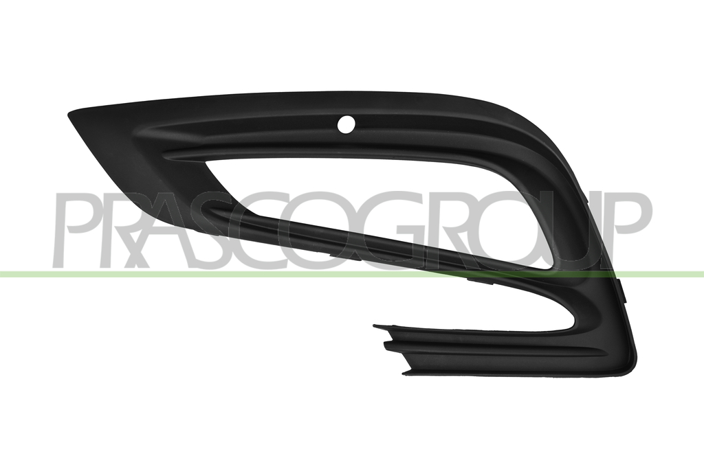 FRONT BUMPER GRILLE LEFT-BLACK-WITH FOG LAMP HOLE