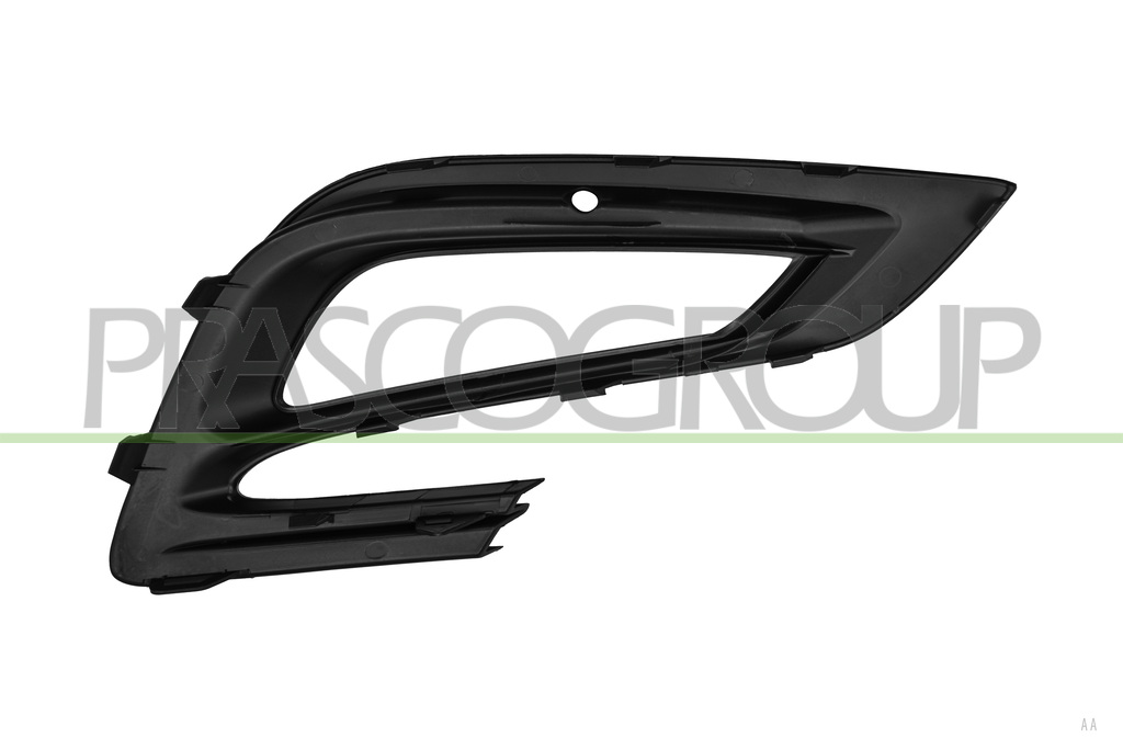 FRONT BUMPER GRILLE LEFT-BLACK-WITH FOG LAMP HOLE