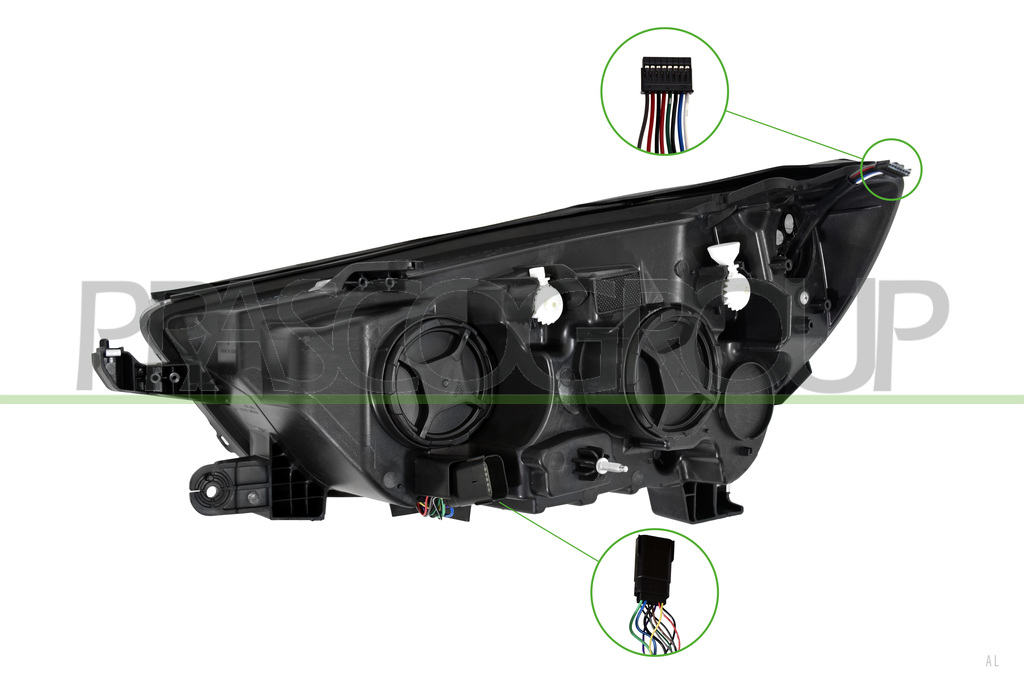 HEADLAMP RIGHT H7+HB3 ELECTRIC-WITH MOTOR-WITH DAY RUNNING LIGHT-LED