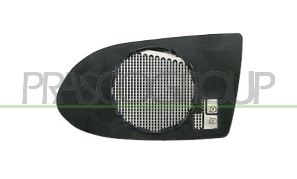 MIRROR GLASS BASE RIGHT-HEATED-CONVEX-CHROME