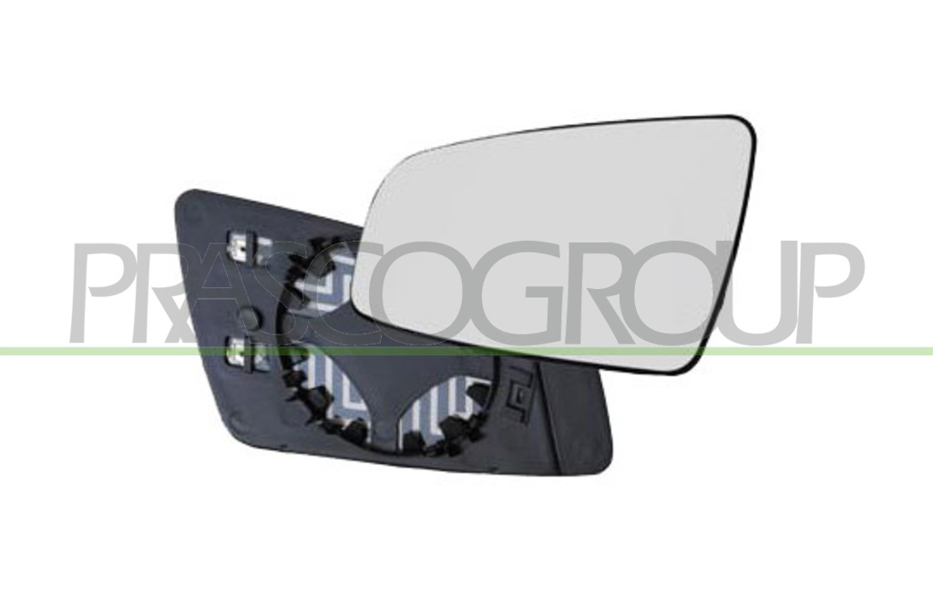 MIRROR GLASS BASE RIGHT-HEATED-CONVEX-CHROME