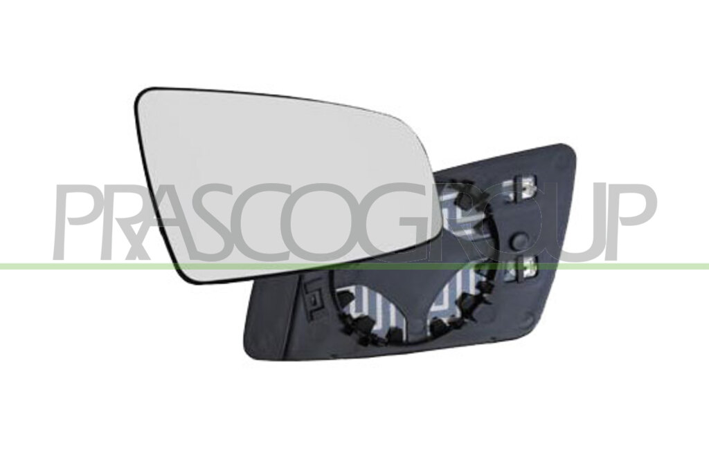MIRROR GLASS BASE LEFT-HEATED-ASPHERICAL-CHROME