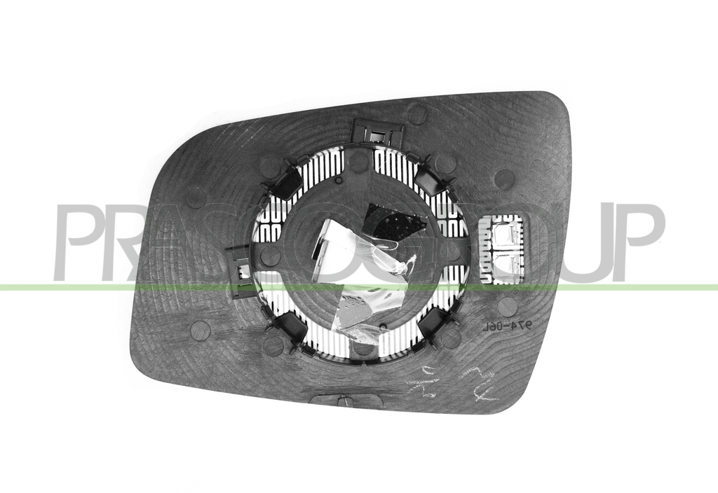 MIRROR GLASS BASE RIGHT-HEATED-ASPHERICAL