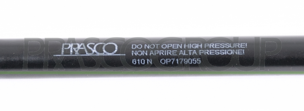 GASDRUCKFEDER HECKKLAPPE RECHTS UND LINKS-610 N-L 505 mm-H 210 mm-Ø 18 mm-Ø 8 mm
