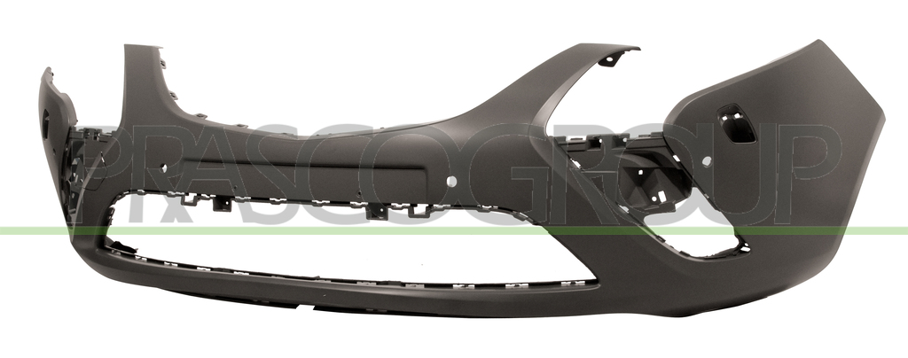 FRONT BUMPER-PRIMED-WITH PDC+SENSOR HOLDERS-WITH HEADLAMP WASHER HOLES-WITH TOW HOOK COVER-WITH CUTTING MARKS FOR PARK ASSIST