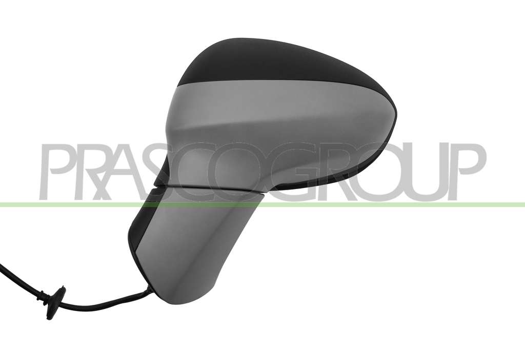 RETROVISORE SINISTRO-ELETTRICO-CON PRIMER-TERMICO-CORPO NERO-GOFFRATO-ASFERICO-5 PINS