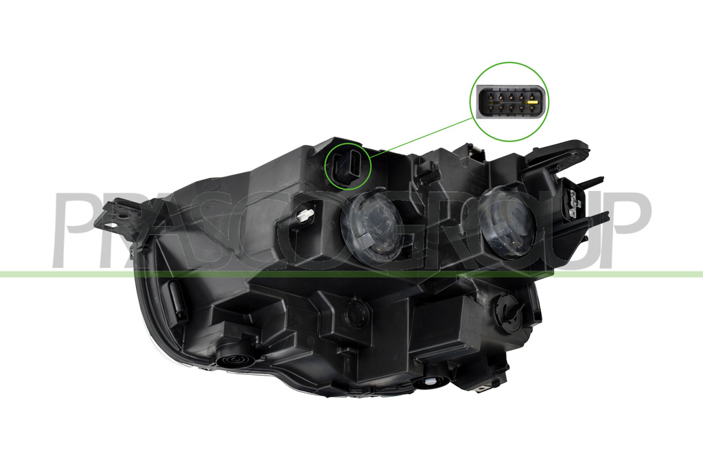HEADLAMP RIGHT-ELECTRIC-WITH MOTOR-WITH DAY RUNNING LIGHT-LED