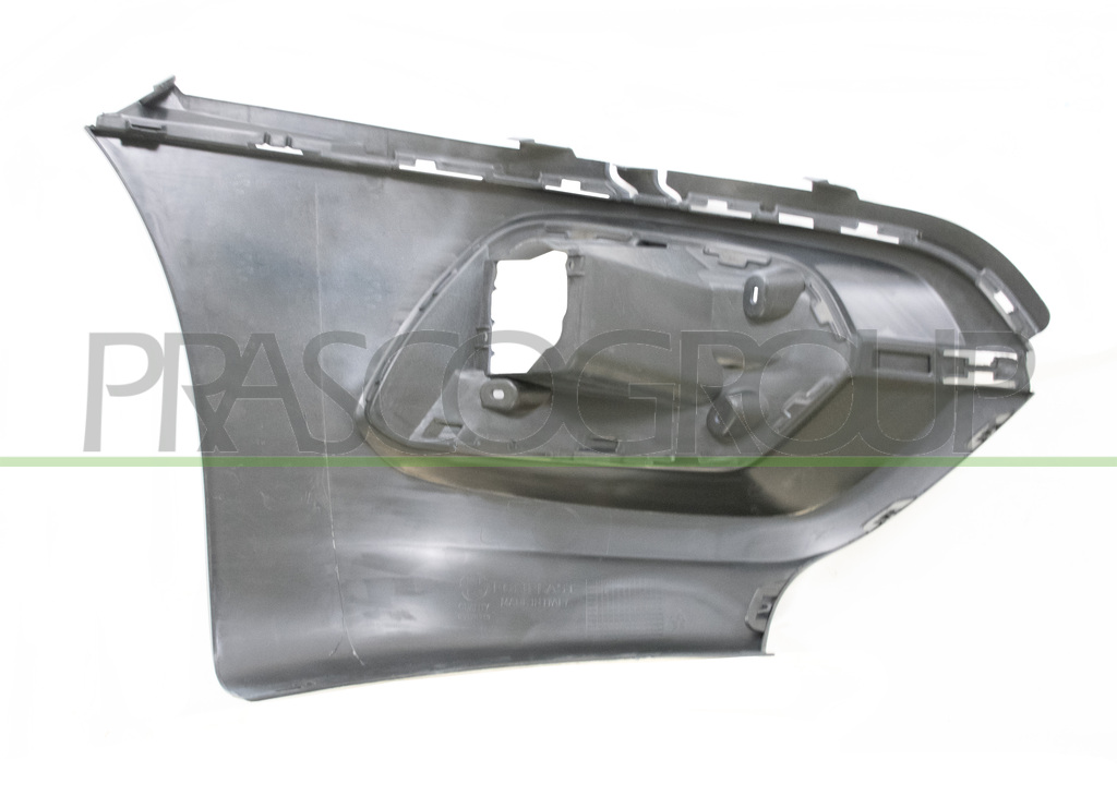 FRONT BUMPER END CUP LEFT-PRIMED-WITH PDC CUTTING MARKS