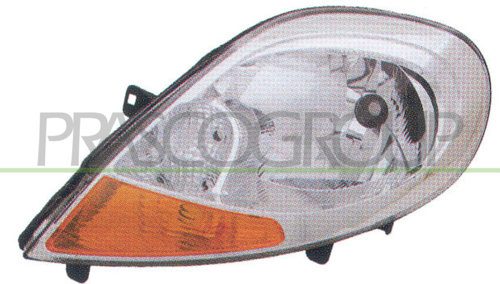 HEADLAMP LEFT H4 ELECTRIC-WITH MOTOR-AMBER LAMP