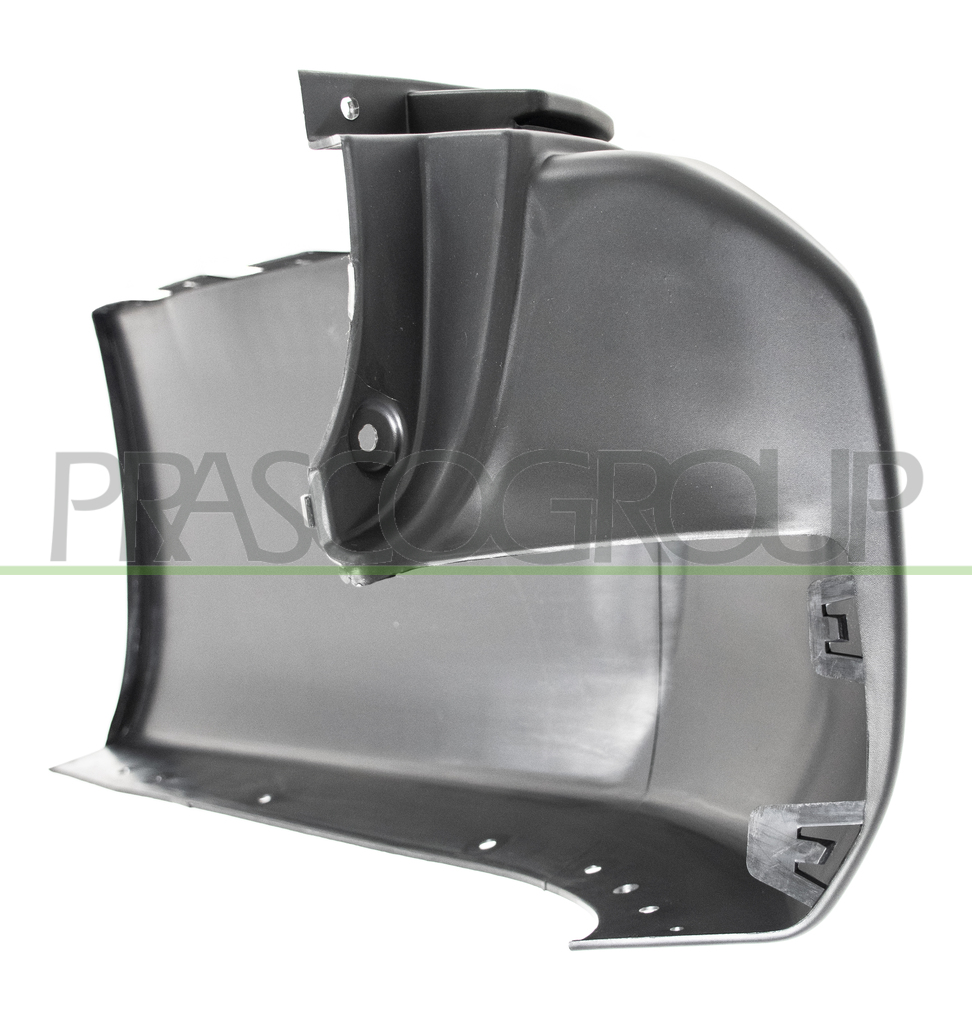 REAR BUMPER END CUP RIGHT-BLACK-TEXTURED FINISH-WITH PARK ASSIST CUTTING MARK-LONG WHEEL BASE