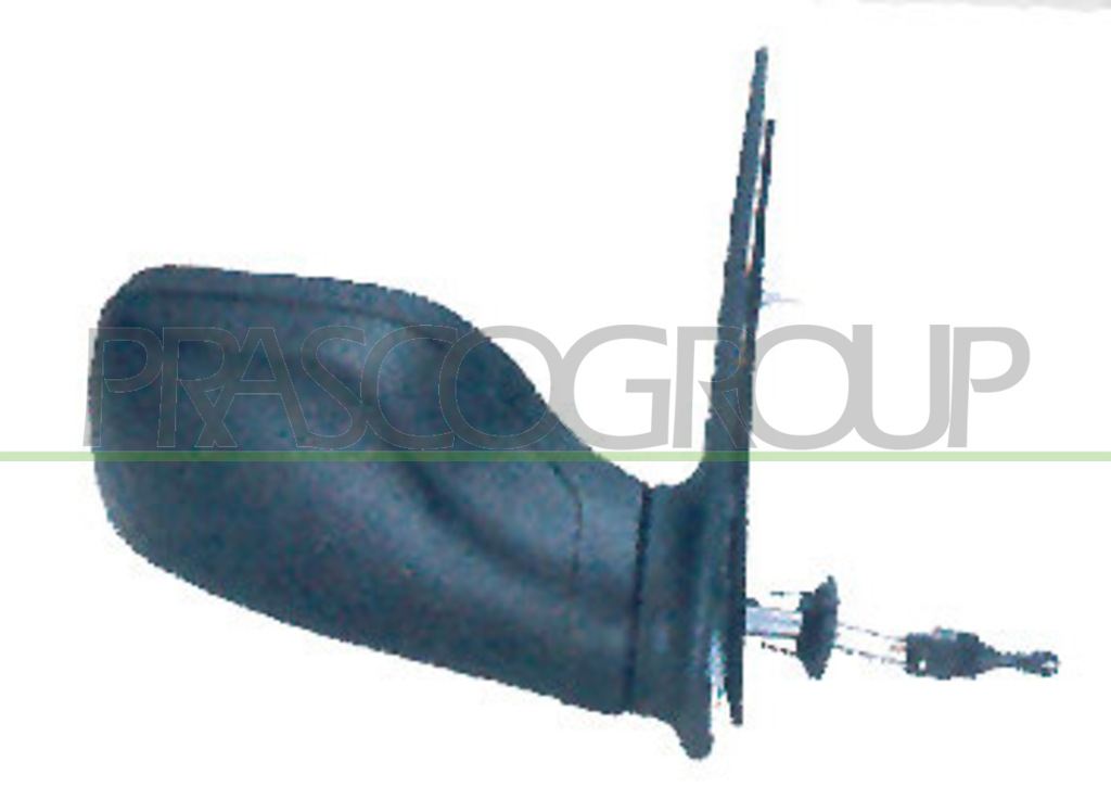 DOOR MIRROR RIGHT-CABLE-BLACK-CONVEX