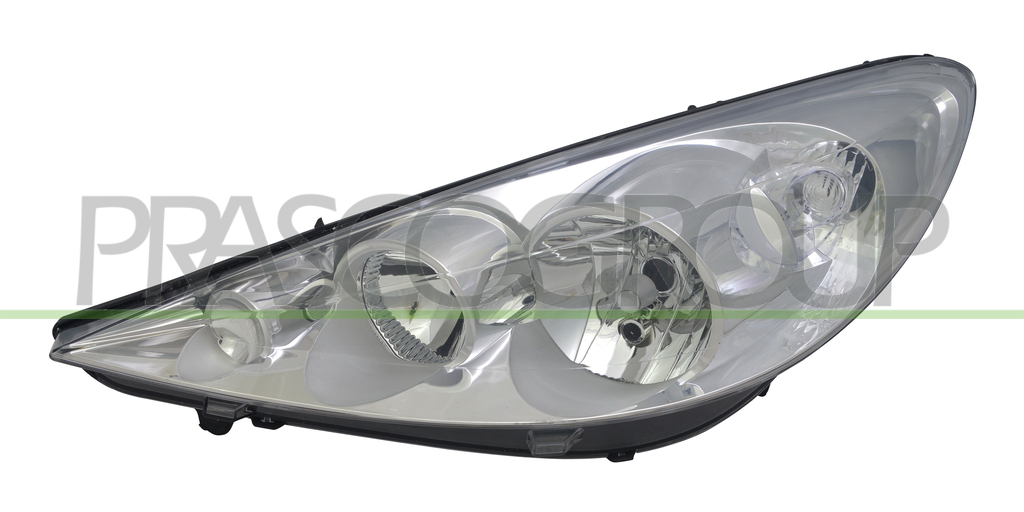HEADLAMP LEFT H1+H7 ELECTRIC-WITH MOTOR-CHROME