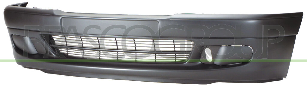 FRONT BUMPER-FULLY PRIMED-WITH CAPS-WITH GRILLE