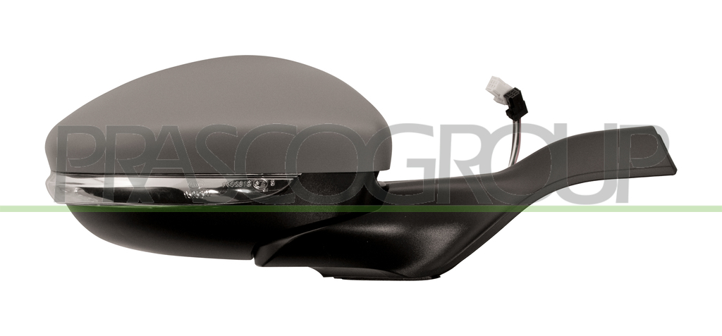 DOOR MIRROR RIGHT-ELECTRIC-HEATED-PRIMED-WITH SENSOR-WITH LAMP-CONVEX-CHROME-6H3P+6H6P