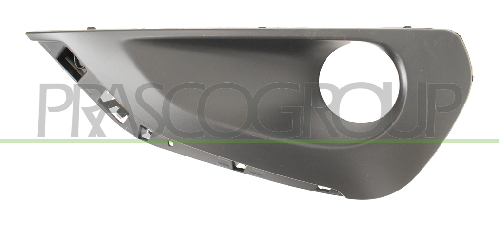 BUMPER GRILLE RIGHT-BLACK-WITH FOG LAMP HOLE-WITH MOLDING HOLES