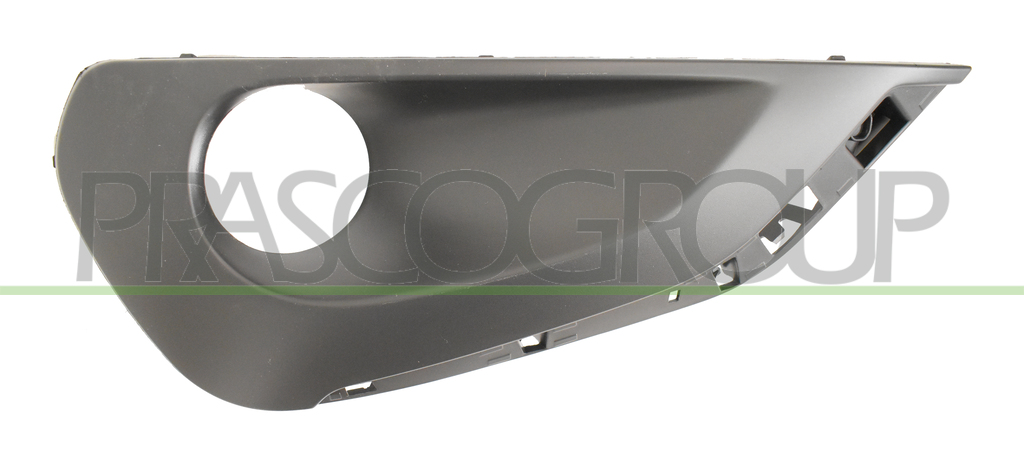 BUMPER GRILLE LEFT-BLACK-WITH FOG LAMP HOLES-WITH MOLDING HOLES