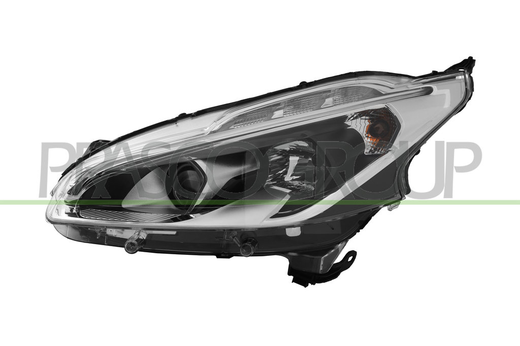 SCHEINWERFER LINKS H7+H7+PY21W-OHNE LWR-MIT MOTOR-MIT TAGFAHRLICHT-SCHWARZ-LED