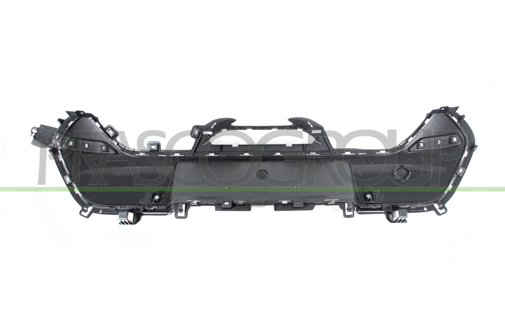 REAR BUMPER MOLDING-CENTRE-BLACK-GLOSSY-WITH PDC+SENSOR HOLDERS