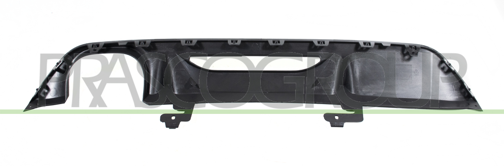 REAR BUMPER SPOILER-BLACK-GLOSSY-WITH DOUBLE EXHAUST ON THE RIGHT