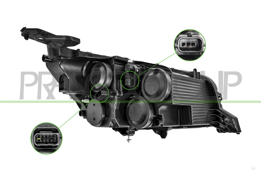 PROIETTORE SINISTRO H9+H18-ELETTRICO-CON MOTORE-SENZA LUCE DIURNA-VERSIONE VALEO