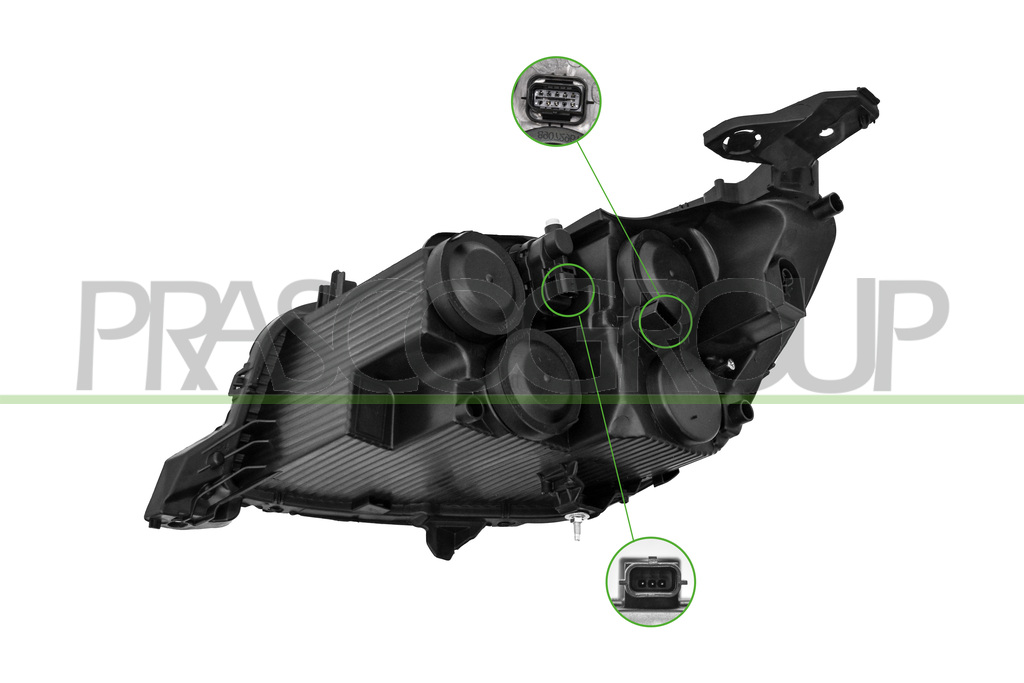 HEADLAMP RIGHT H9+H18-ELECTRIC-WITH MOTOR-WITHOUT DAY RUNNING LIGHT-VALEO TYPE