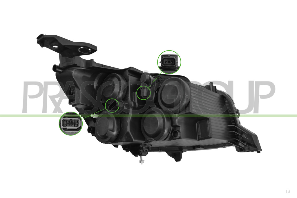 PROIETTORE SINISTRO H9+H18-ELETTRICO-CON MOTORE-CON LUCE DIURNA-VERSIONE VALEO