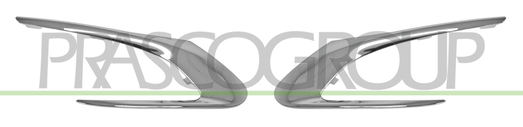 FRONT BUMPER GRILLE MOLDING SET-CHROME (RIGHT+LEFT) MOD. ALLURE