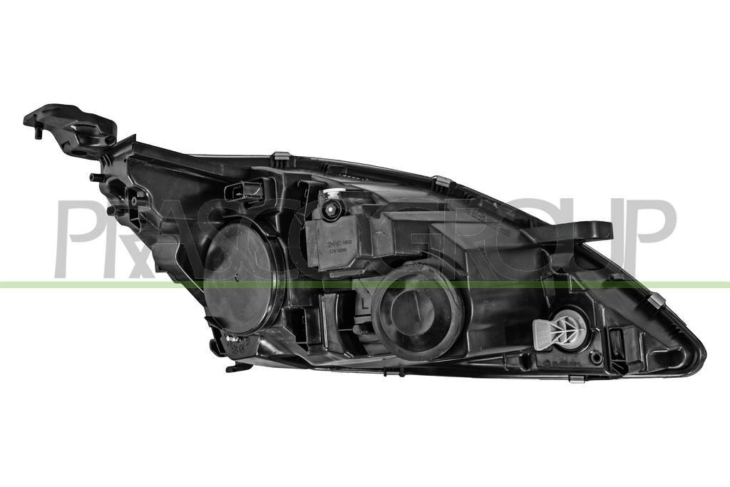 HEADLAMP LEFT H7+HB3 ELECTRIC-WITH MOTOR-BLACK