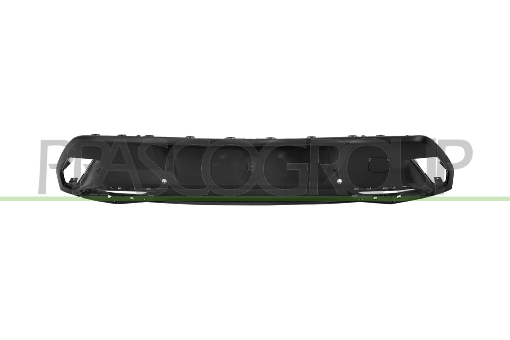 REAR BUMPER SPOILER-BLACK SMOOTH FINISH TO BE PRIMED-WITH PDC HOLES