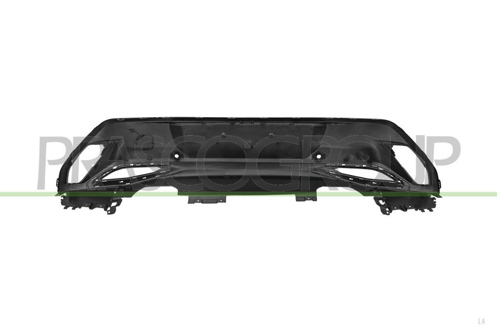 REAR BUMPER SPOILER-BLACK SMOOTH FINISH TO BE PRIMED-WITH PDC HOLES