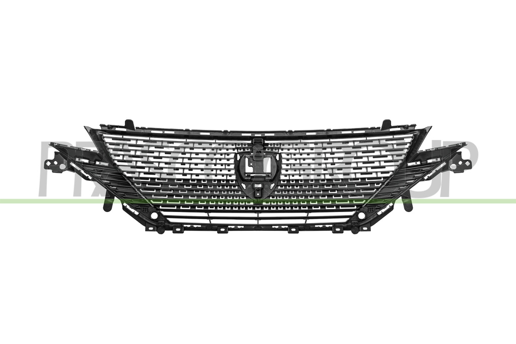 GRILLE DE CALANDRE-NOIRE-BRILLANTE-AVEC BORDS CHROMES-AVEC TROUS RADAR