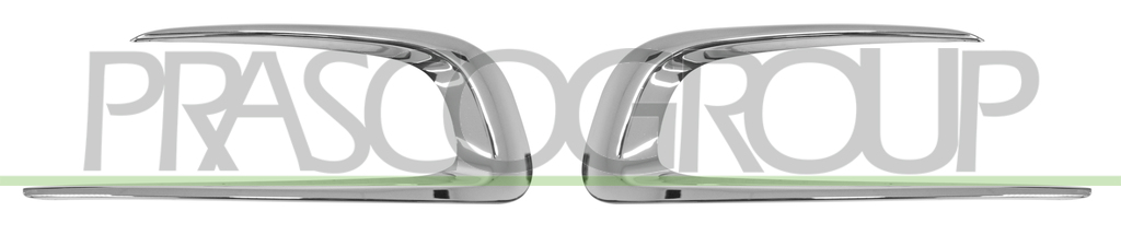 FRONT BUMPER GRILLE MOLDING SET-CHROME (RIGHT+LEFT)