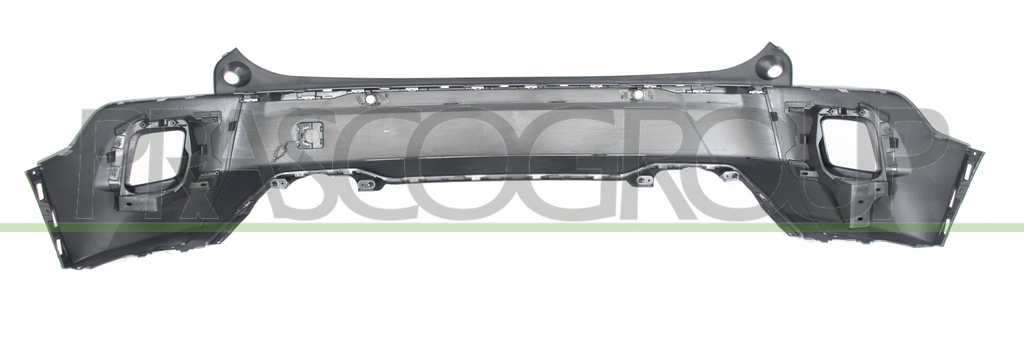 REAR BUMPER-LOWER-BLACK-TEXTURED FINISH-WITH PDC+SENSOR HOLDERS-WITH CUTTING MARKS FOR PDC