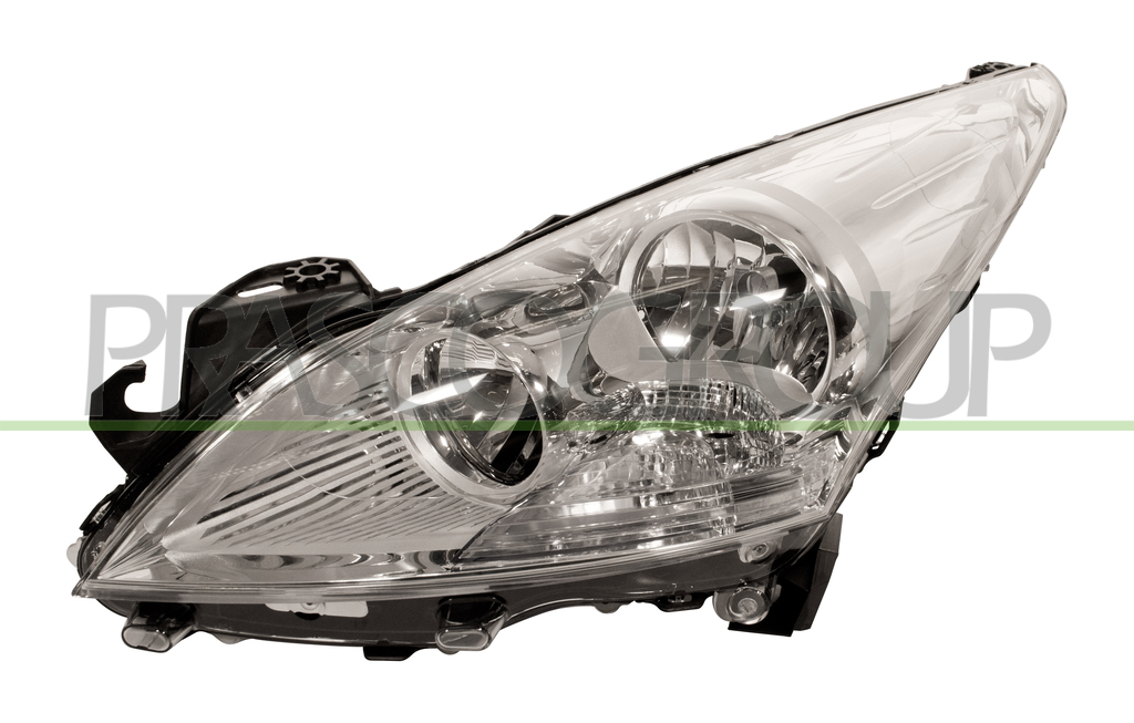 PROIETTORE SINISTRO H7+H7-ELETTRICO-CON MOTORE-CON LUCE DIURNA