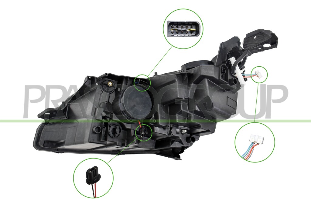 HEADLAMP RIGHT H7+HB3 ELECTRIC-WITH MOTOR-WITH DAY RUNNING LIGHT-LED