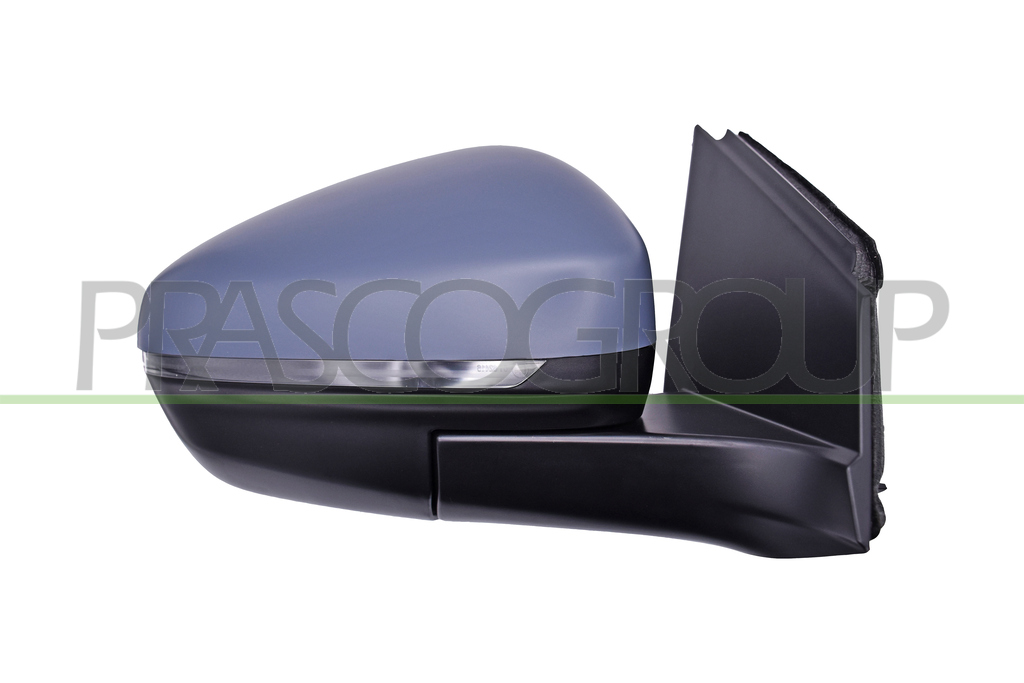 DOOR MIRROR RIGHT-ELECTRIC-HEATED-PRIMED-WITH SENSOR-WITH LAMP-CONVEX/CHROME-8 PINS